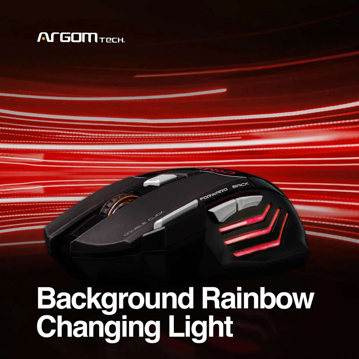 Mouse Gamer Argomtech Combat MS42 USB Negro